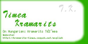 timea kramarits business card